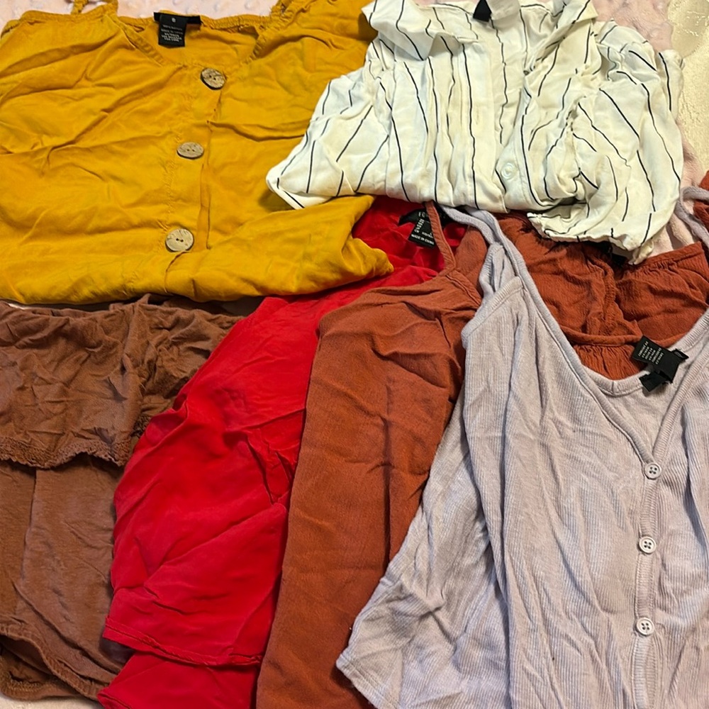 7 bundle spag strap tops